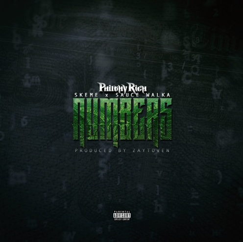 Album cover art for "Numbers" by Philthy Rich & Sauce Walka & Skeme