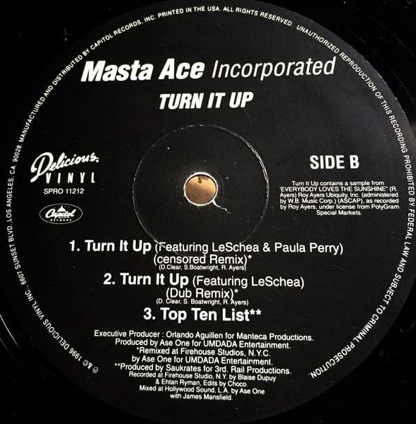 Album cover art for "Top Ten List" by Masta Ace