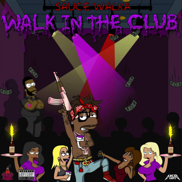 Album cover art for "Walk In The Club" by Sauce Walka