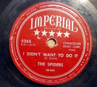 Album cover art for "I Didn’t Want to Do It" by Spiders (New Orleans)