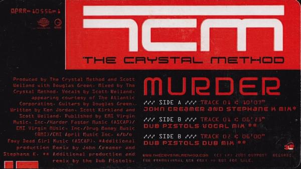 Album cover art for "Murder" by The Crystal Method & Scott Weiland