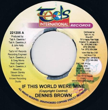 Album cover art for "If This World Were Mine" by Dennis Brown