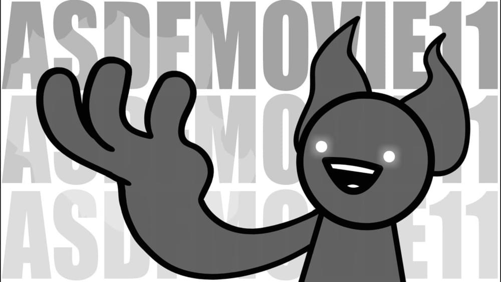 Album cover art for "​asdfmovie11" by TomSka & TheOdd1sOut & Sammy Paul & Rebecca Parham & SomeThingElseYT & Matt Ley & Elliot Gough & Chloe Dungate & ​jacksfilms & Alex Bertie & JaidenAnimations