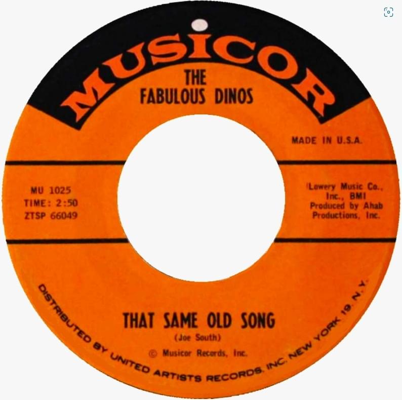 Album cover art for "That Same Old Song" by The Fabulous Dinos