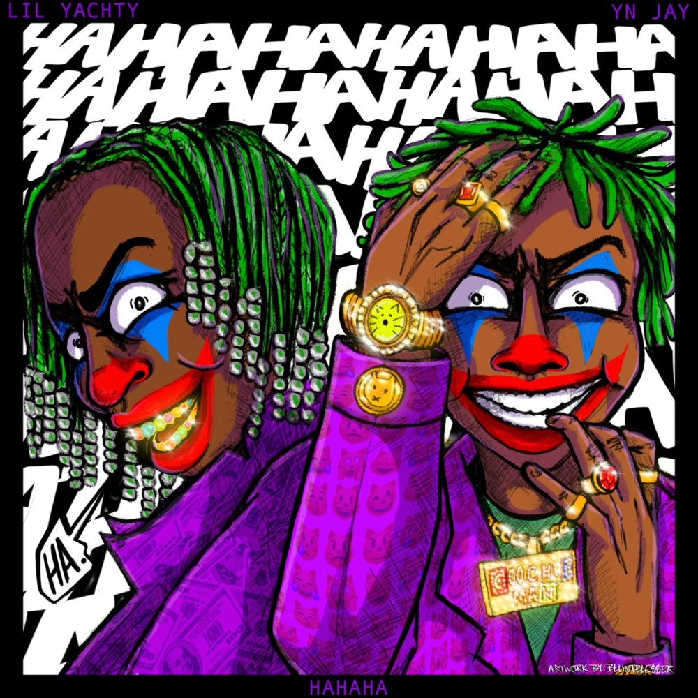 Album cover art for "HAHAHA" by YN Jay & Lil Yachty
