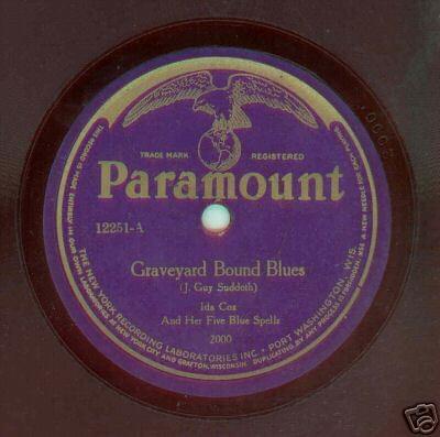 Album cover art for "Graveyard Bound Blues" by Ida Cox