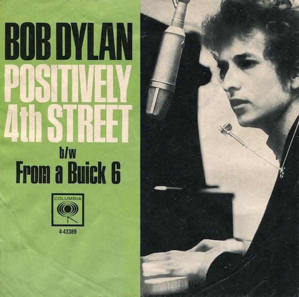 Album cover art for "Positively 4th Street" by Bob Dylan