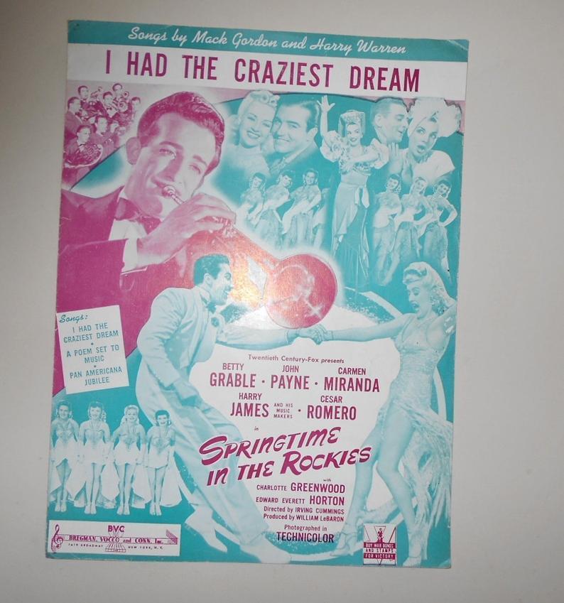 Album cover art for "I Had The Craziest Dream" by Harry James