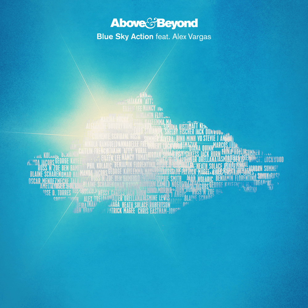 Album cover art for "Blue Sky Action" by Above & Beyond & Alex Vargas