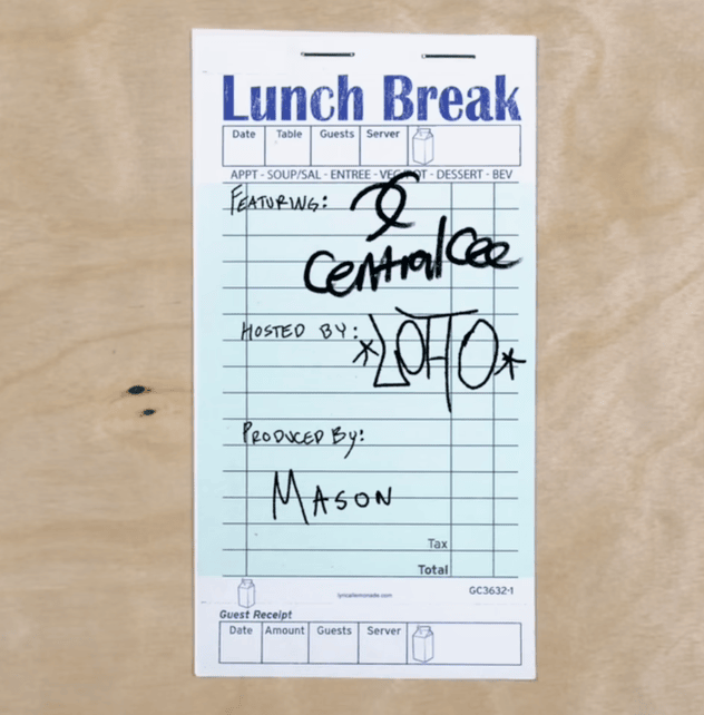 Album cover art for "Lunch Break Freestyle" by Central Cee