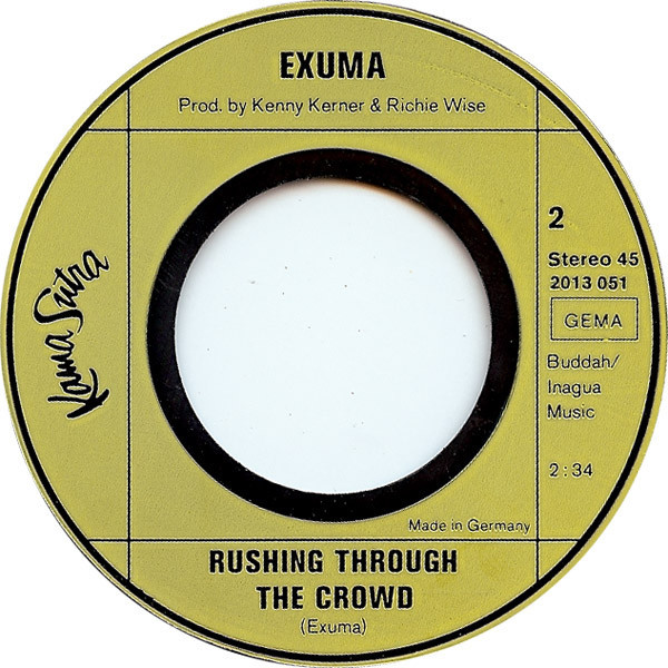 Album cover art for "Rushing Through The Crowd" by Exuma