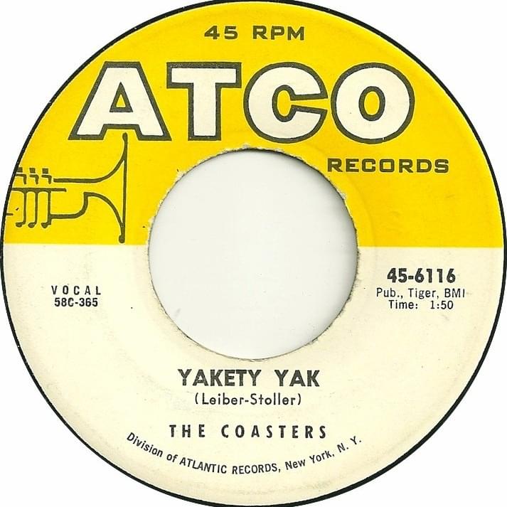 Cover image for “Yakety Yak”/”Zing! Went the Strings of My Heart” single