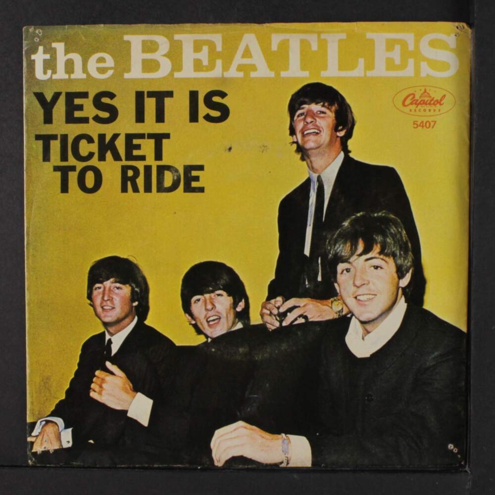 Album cover art for "Yes It Is" by The Beatles