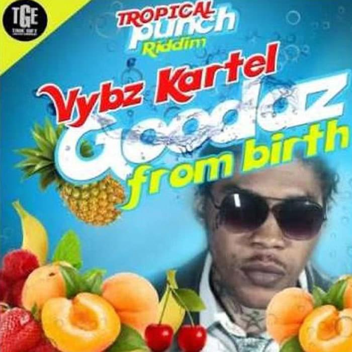 Album cover art for "Goodas From Birth" by Vybz Kartel