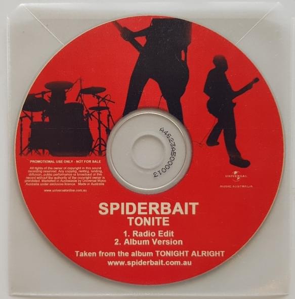 Album cover art for "Tonite" by Spiderbait