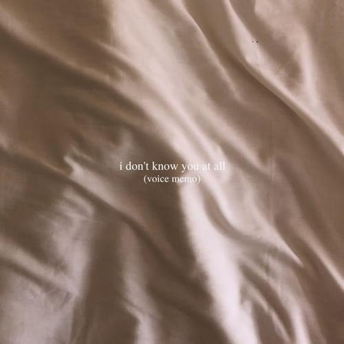 Album cover art for "I Don’t Know You At All" by Lizzy McAlpine