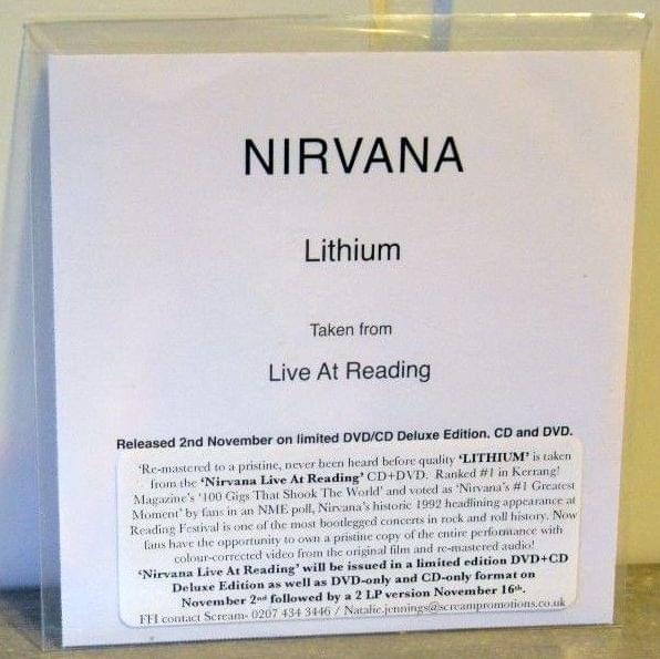 Album cover art for "Lithium [Live at Reading]" by Nirvana