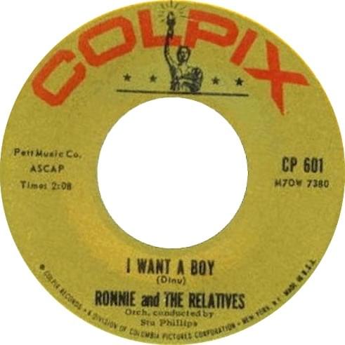 Album cover art for "I Want a Boy" by The Ronettes