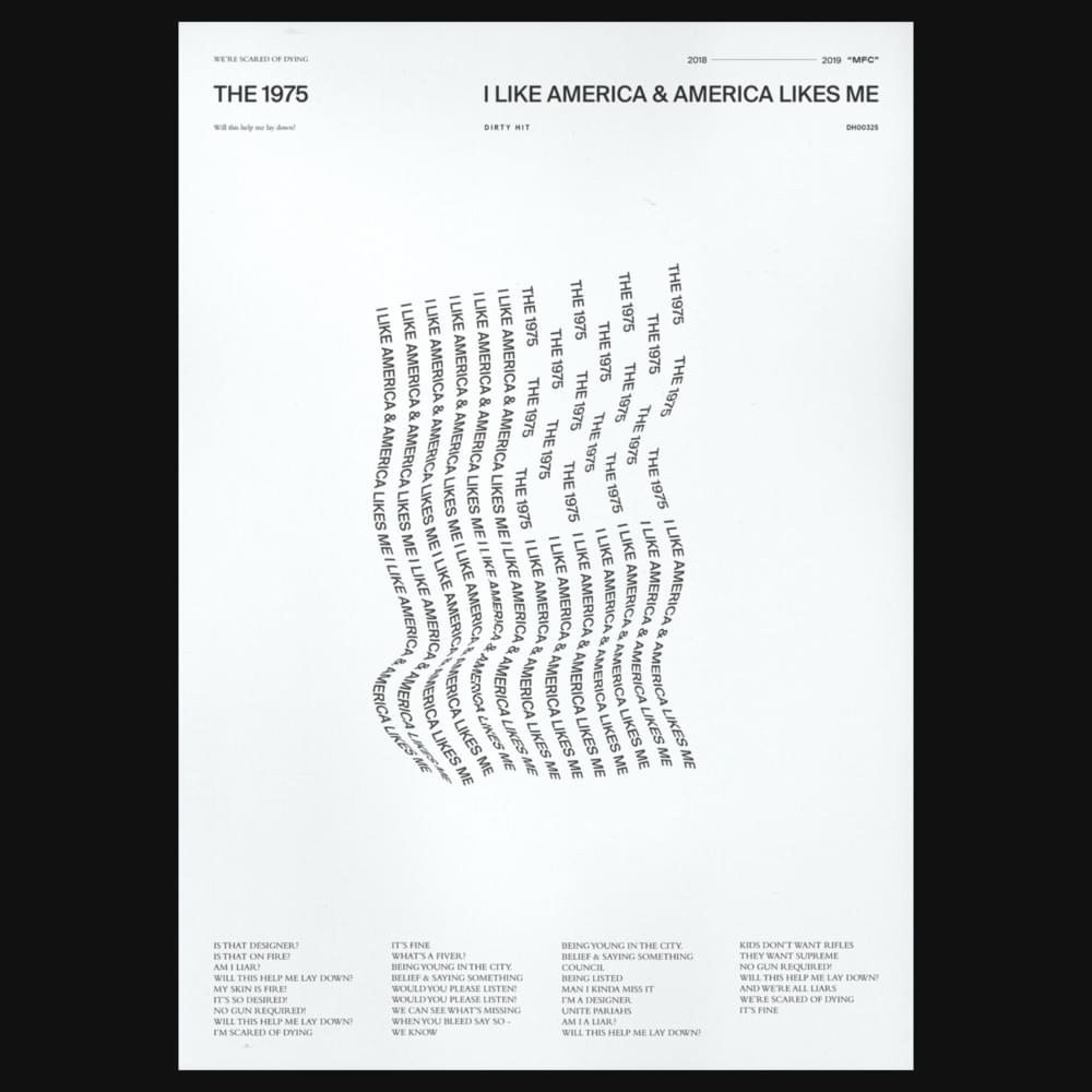 Album cover art for "I Like America & America Likes Me" by The 1975
