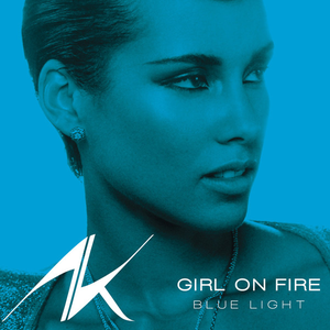 Album cover art for "Girl on Fire (Bluelight Version)" by Alicia Keys