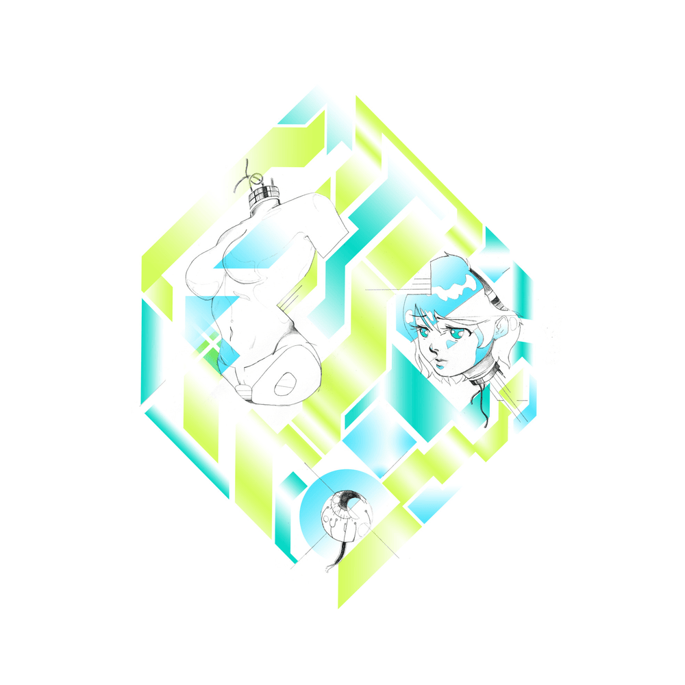 Album cover art for "Night Saber" by Machine Girl