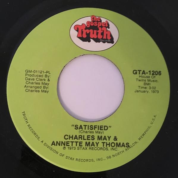 Album cover art for "Satisfied" by Charles May & Annette May Thomas