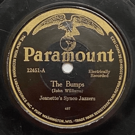 Album cover art for "The Bumps" by Jeanette’s Synco Jazzers