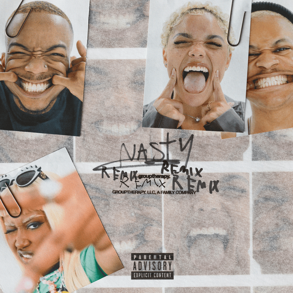 Album cover art for "Nasty (Remix)" by PARTYOF2 & Jadagrace & SWIM & TJOnline