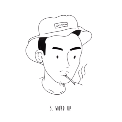 Album cover art for "Word Up" by Rels B