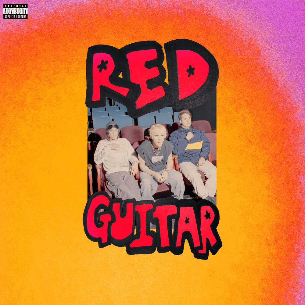 Album cover art for "RED GUITAR" by Waterparks