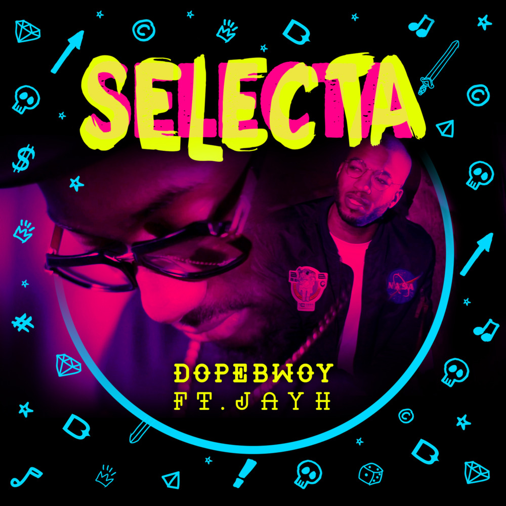 Album cover art for "Selecta" by Dopebwoy & Jayh