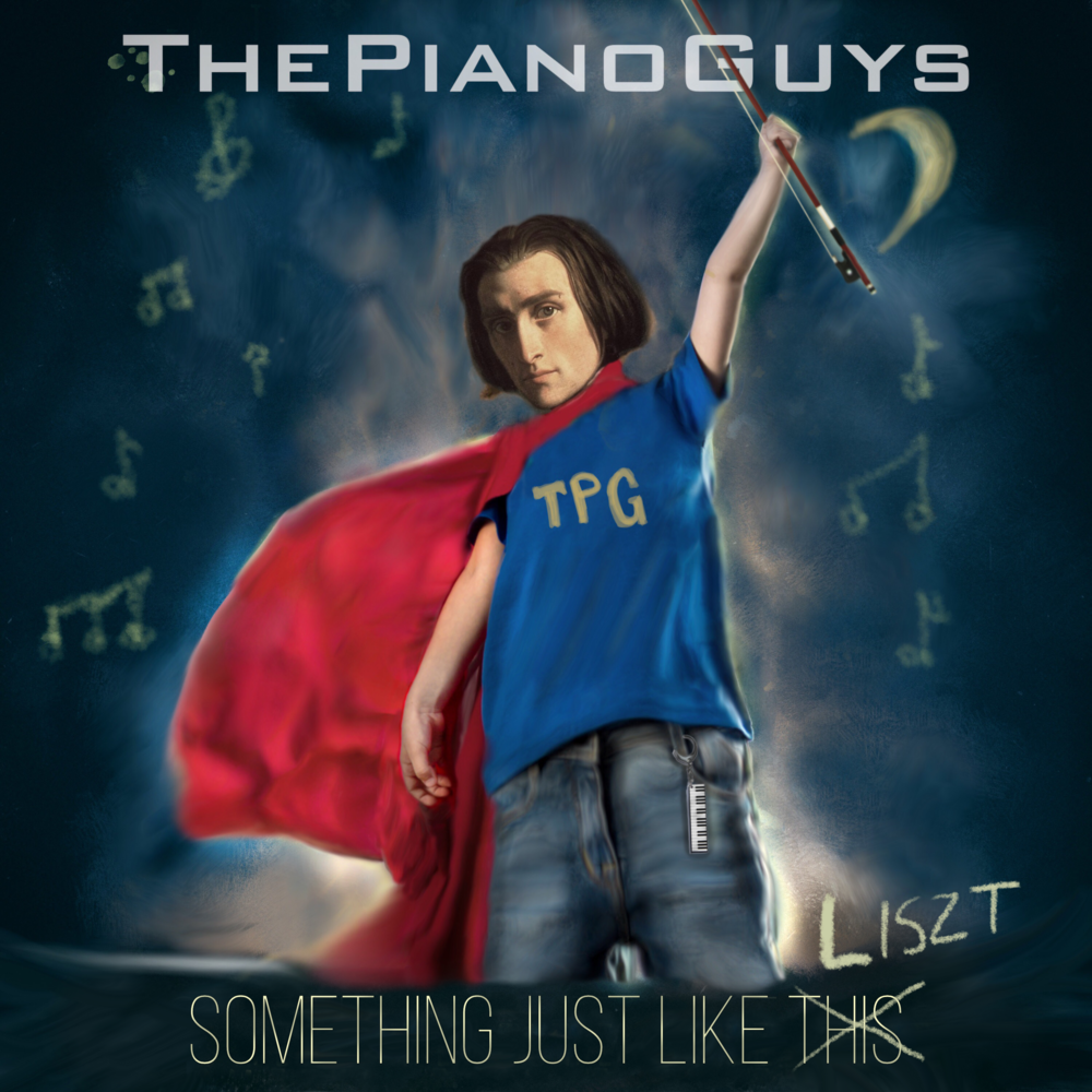 Album cover art for "Something Just Like This / Hungarian Rhapsody" by The Piano Guys