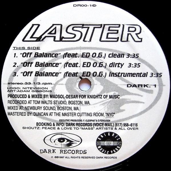 Album cover art for "Off Balance" by Laster (USA) & Edo. G