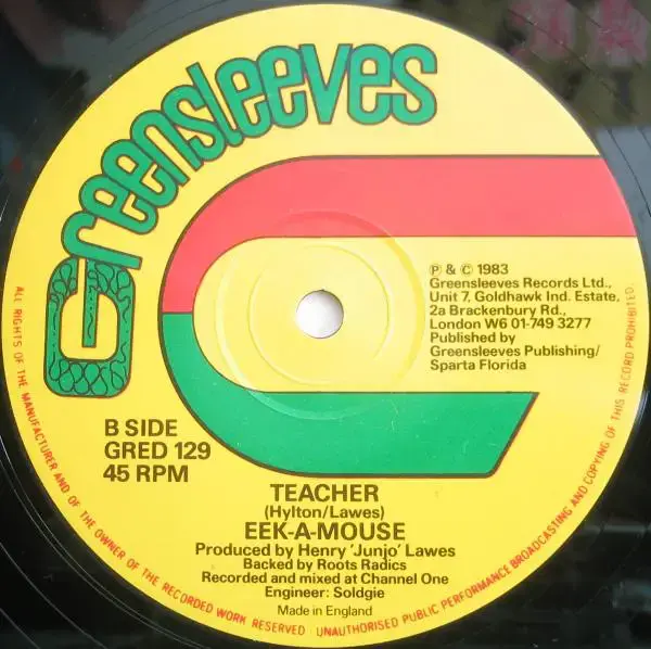 Album cover art for "Teacher (12" Mix)" by Eek-A-Mouse