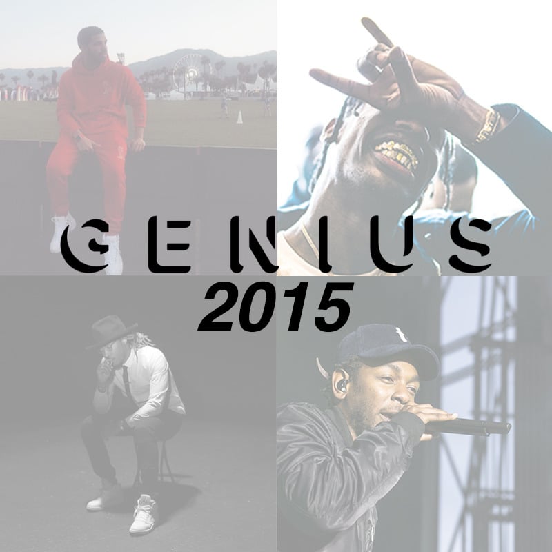 Album cover art for "The Rap Geniuses of 2015" by Genius