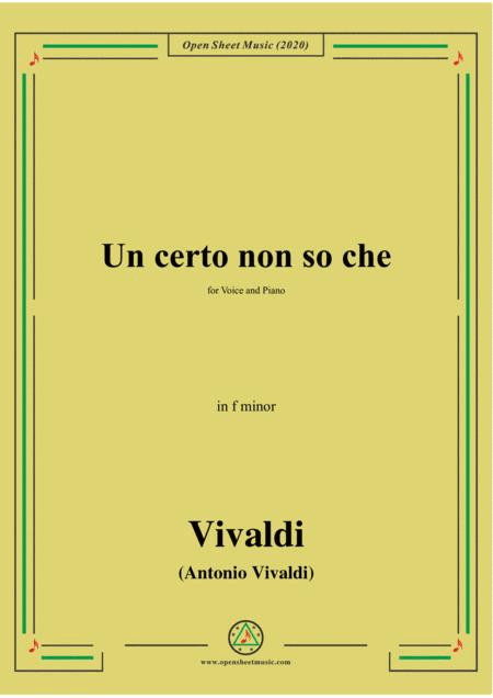 Album cover art for "Un certo non so che" by Antonio Vivaldi