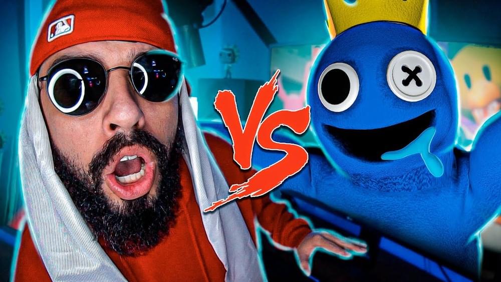 Album cover art for "Azul Babão do Roblox (Rainbow Friends) Vs. Mussoumano" by MUSSA