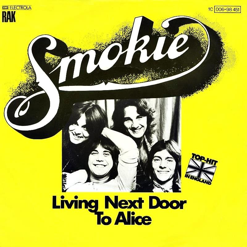Album cover art for "Living Next Door to Alice" by Smokie