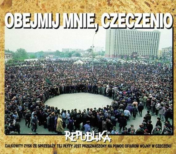 Album cover art for "Obejmij Mnie Czeczenio" by Republika