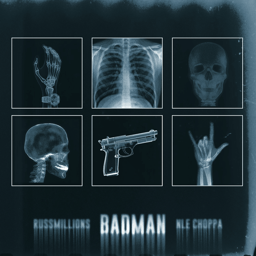 Album cover art for "BADMAN" by Russ Millions
