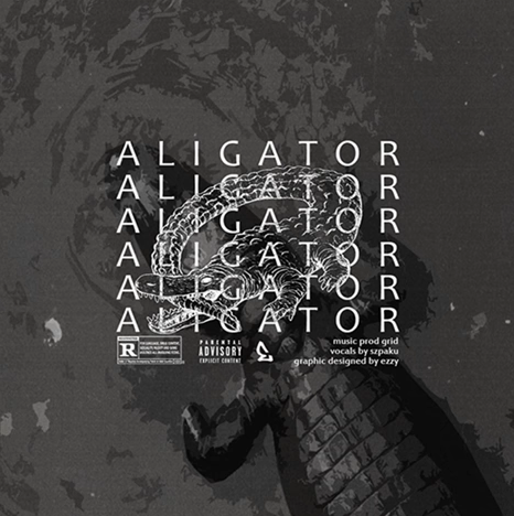 Album cover art for "ALIGATOR" by Szpaku