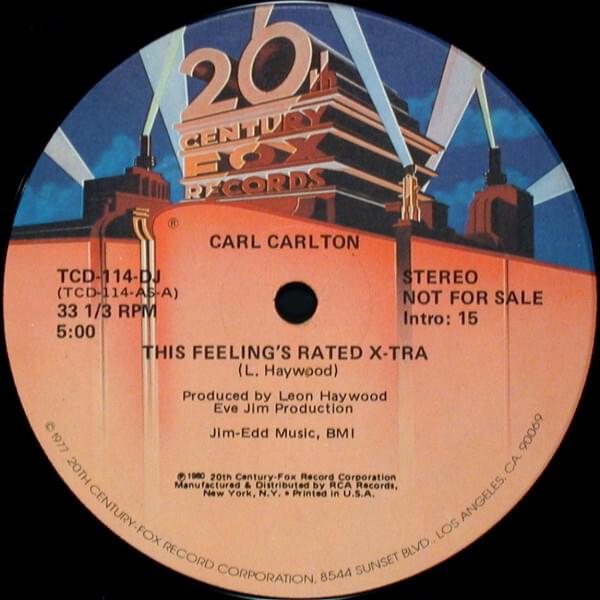 Album cover art for "This Feeling’s Rated X-tra (12" Version)" by Carl Carlton