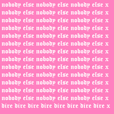 Album cover art for "NOBODY ELSE" by ghostholding