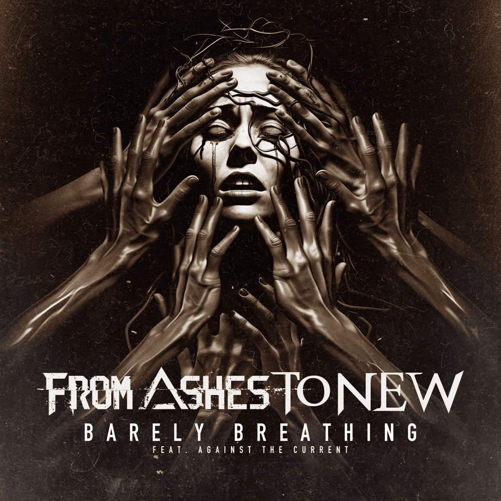 Album cover art for "Barely Breathing [2024]" by From Ashes to New & Chrissy Costanza & Against The Current