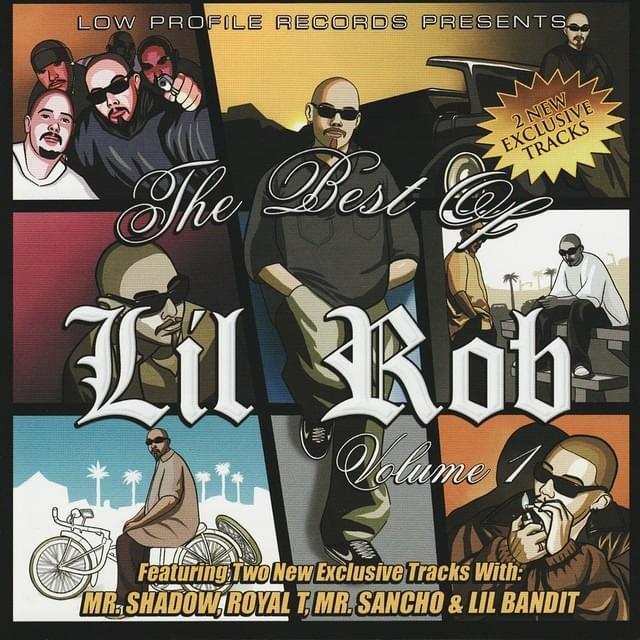 Album cover art for "Busting Shots" by Lil Rob & Royal-T & Silencer (Mexican Rapper)