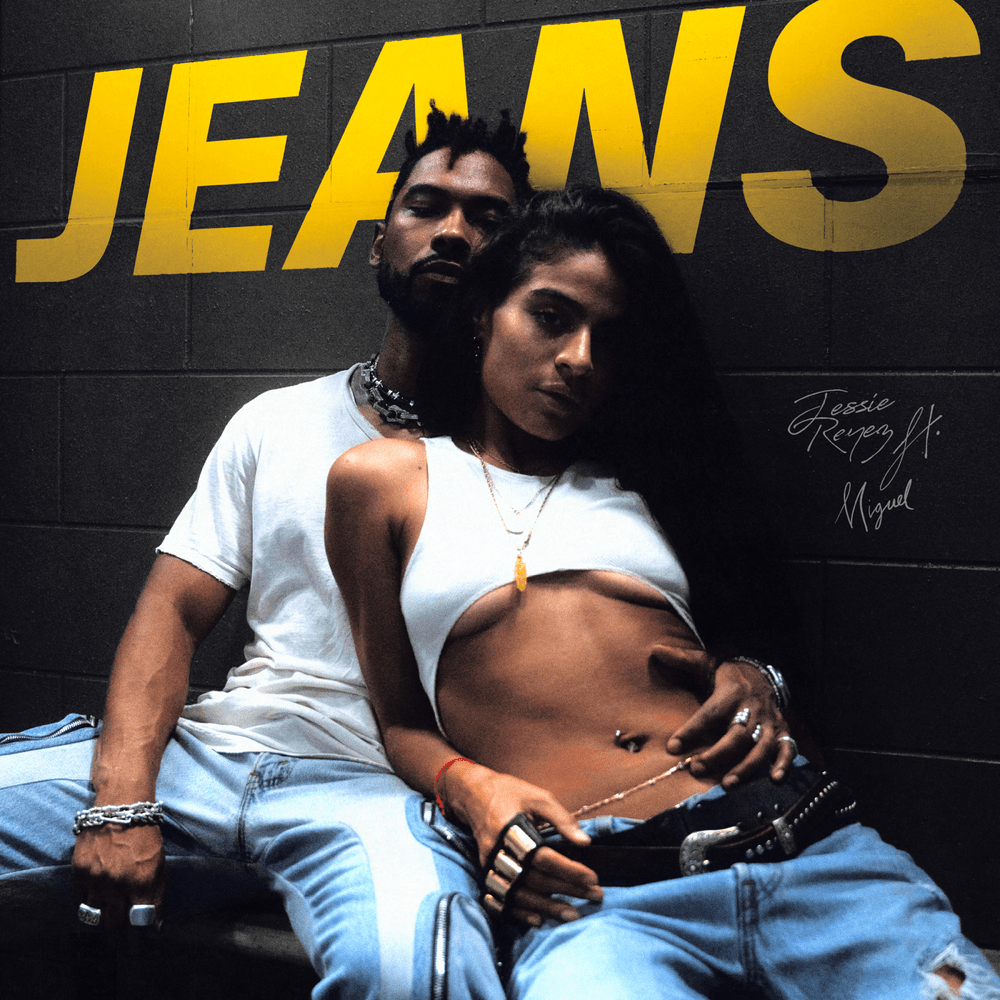 Album cover art for "**JEANS**" by Jessie Reyez & Miguel
