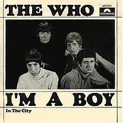 Album cover art for "I’m a Boy" by The Who