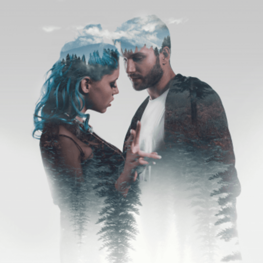 Album cover art for "Dviese" by Vaidas Baumila