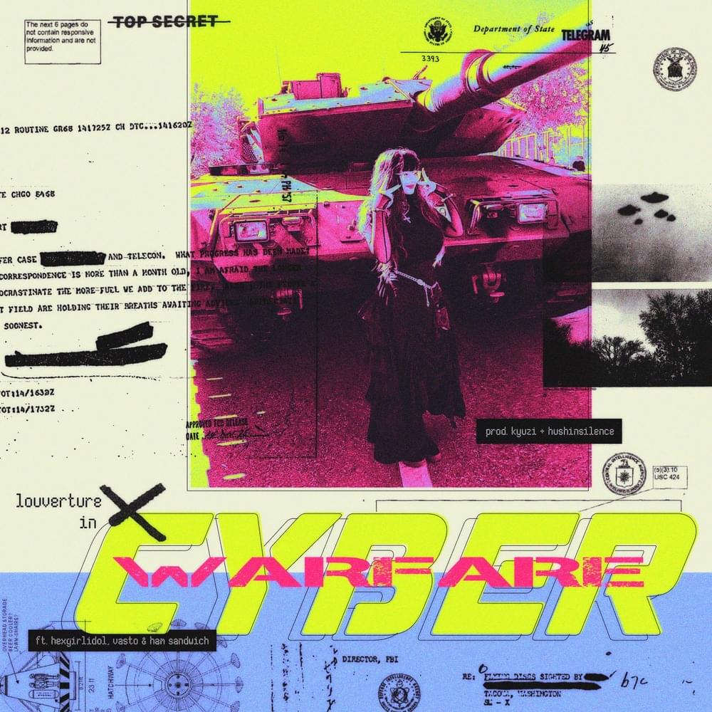 Album cover art for "CYBER WARFARE 1" by Louverture & Hexgirlidol & vasto