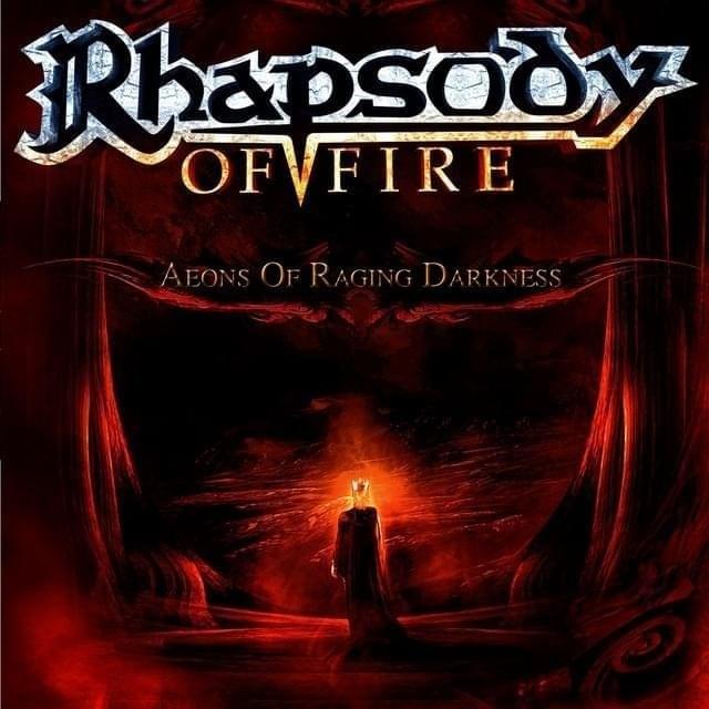 Album cover art for "Aeons of Raging Darkness" by Rhapsody of Fire